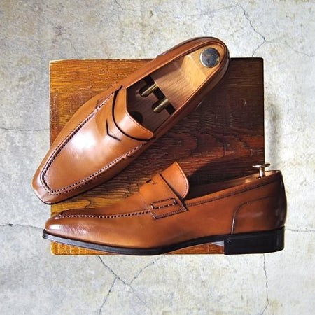 新品★(伊)FABI/ファビ SIZE 7【定価8万円程度★伊勢丹メンズ取扱/ボロネーゼ製法】コインローファー/カーフ/茶/メンズ★e895