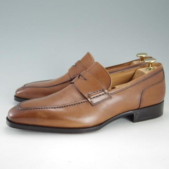 新品★(伊)FABI/ファビ SIZE 7【定価8万円程度★伊勢丹メンズ取扱/ボロネーゼ製法】コインローファー/カーフ/茶/メンズ★e895