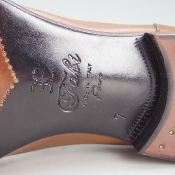 新品★(伊)FABI/ファビ SIZE 7【定価8万円程度★伊勢丹メンズ取扱/ボロネーゼ製法】コインローファー/カーフ/茶/メンズ★e895