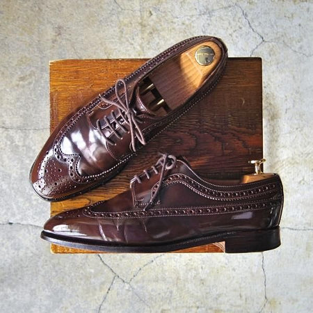 極上★(英)アルフレッド・サージェント 7.5F【貴重★(米)Jプレス/J.PRESS別注】87ラスト/ロングウイング/濃茶/Alfred Sargent★e897