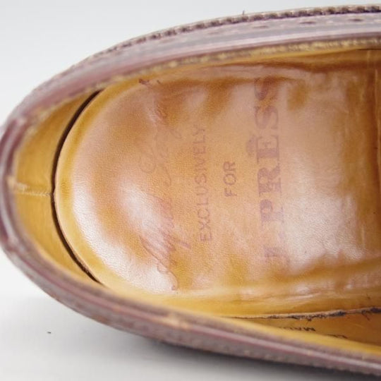 極上★(英)アルフレッド・サージェント 7.5F【貴重★(米)Jプレス/J.PRESS別注】87ラスト/ロングウイング/濃茶/Alfred Sargent★e897