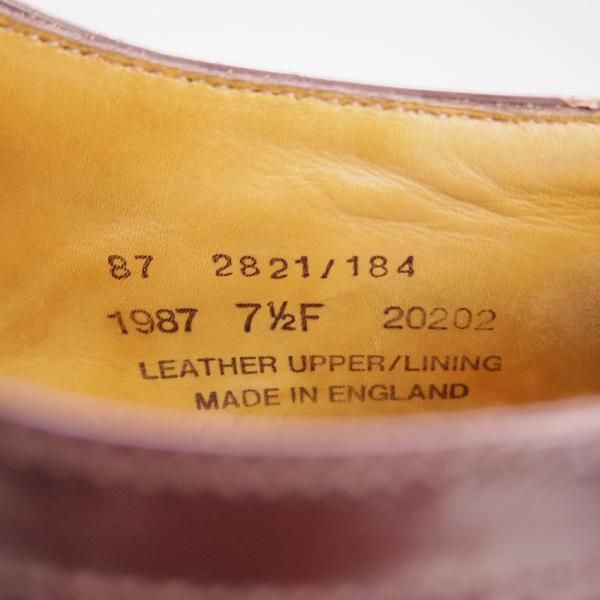 アルフレッドサージェント　レザー製 黒靴 サイズ7.5 極上☆(英)アルフレッド・サージェント 7.5F【貴重☆(米)Jプレス