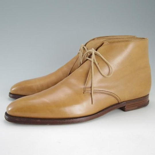 美品★クロケット&ジョーンズ 8E【★(英)ポールスミス別注/Paul Smith】チャッカブーツ/カーフ/薄茶/メンズ/Crockett&Jones★e898