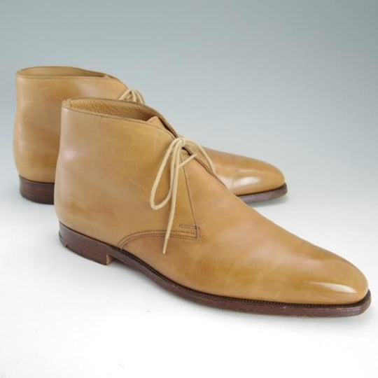 美品★クロケット&ジョーンズ 8E【★(英)ポールスミス別注/Paul Smith】チャッカブーツ/カーフ/薄茶/メンズ/Crockett&Jones★e898