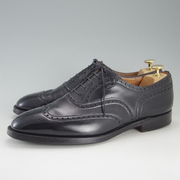 極上★チャーチ 85F/UK8.5【旧チャーチ★73ラスト/CHETWYND/チェットウィンド】3都市ロゴ/フルブローグ/カーフ/黒/メンズ/Church's★e900