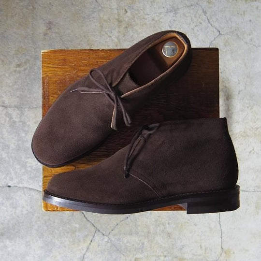 ほぼ未使用★チャーチ 60F/UK6【定価￥73,700-★ダイナイトソール仕様/RYDER 3/ライダー】チャッカブーツ/スエード/濃茶/Church's★e901