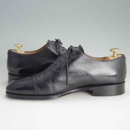 極上★(スペイン製)MEERMIN/メルミン SIZE 7.5【グッドイヤーウェルテッド製法★レベルソ仕上げ】ストレートチップ/カーフ/黒★e903