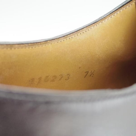 極上★(スペイン製)MEERMIN/メルミン SIZE 7.5【グッドイヤーウェルテッド製法★レベルソ仕上げ】ストレートチップ/カーフ/黒★e903