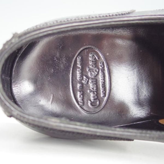 極上★クロケット&ジョーンズ 6E【ハンドグレードライン★CLEVELAND/ブラインドブローグ】カーフ/黒/メンズ/Crockett&Jones★e907