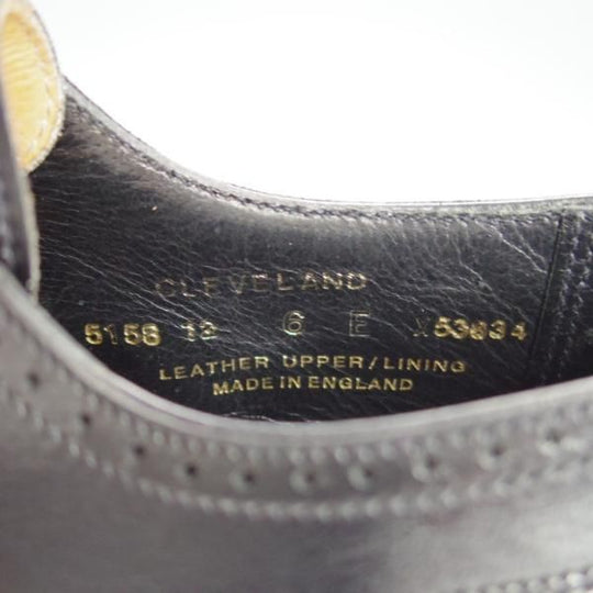 極上★クロケット&ジョーンズ 6E【ハンドグレードライン★CLEVELAND/ブラインドブローグ】カーフ/黒/メンズ/Crockett&Jones★e907