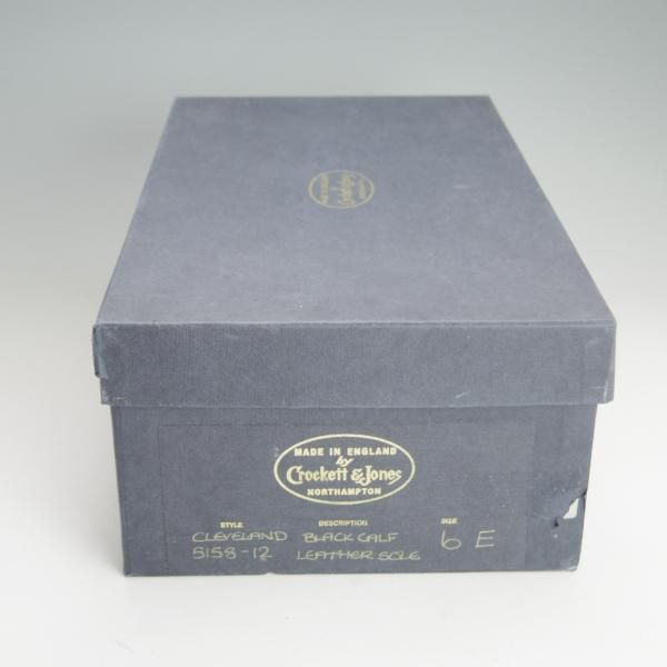 極上★クロケット&ジョーンズ 6E【ハンドグレードライン★CLEVELAND/ブラインドブローグ】カーフ/黒/メンズ/Crockett&Jones★e907