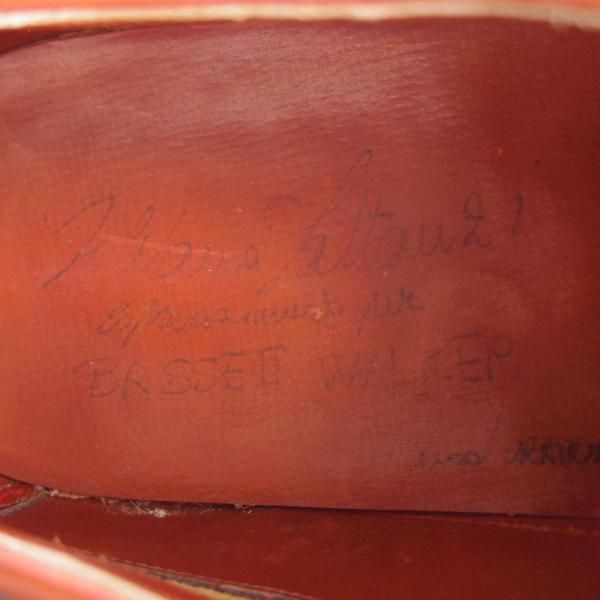 極上★(伊)シルヴァノ・ラッタンジ SIZE 6【貴重★シャドウステッチ仕様/BASSETT WALKER別注】Uチップ/カーフ/Silvano Lattanzi★e909