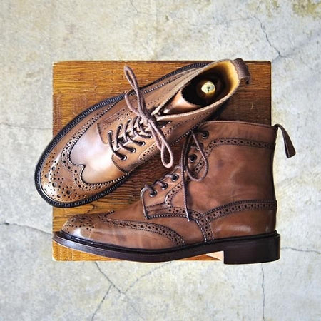 美品★トリッカーズ(レディース) SIZE 5【モデル定価￥88,000-★MALTON/モールトン】L2508/カントリーブーツ/茶/Tricker's★e923