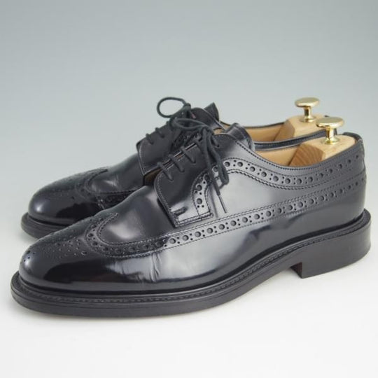 極上★(英)アルフレッド・サージェント 8FX【★フルブローグ/WASHINGTON】ポリッシュレザー/黒/メンズ/Alfred Sargent★e924