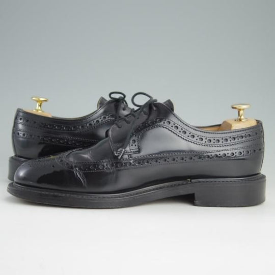 極上★(英)アルフレッド・サージェント 8FX【★フルブローグ/WASHINGTON】ポリッシュレザー/黒/メンズ/Alfred Sargent★e924