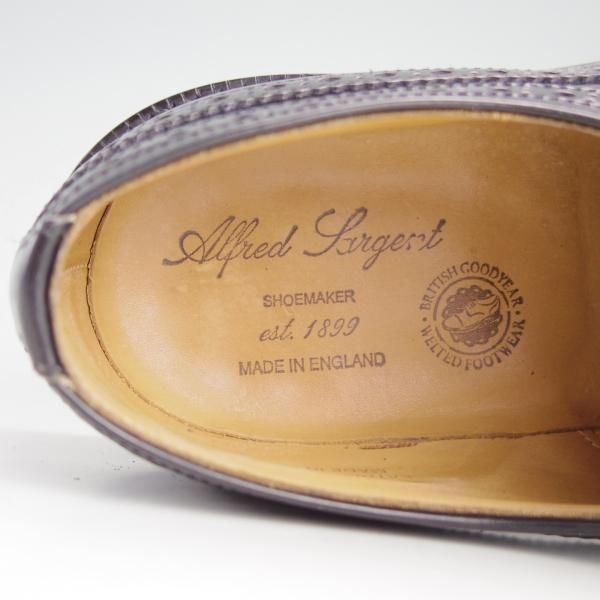 極上★(英)アルフレッド・サージェント 8FX【★フルブローグ/WASHINGTON】ポリッシュレザー/黒/メンズ/Alfred Sargent★e924