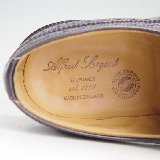 極上★(英)アルフレッド・サージェント 8FX【★フルブローグ/WASHINGTON】ポリッシュレザー/黒/メンズ/Alfred Sargent★e924