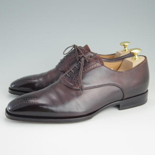 極美品★(伊)FABI/ファビ SIZE 6【定価8万円程度★伊勢丹メンズ取扱/ボロネーゼ製法】8354/オックスフォードシューズ/カーフ/赤茶★e925