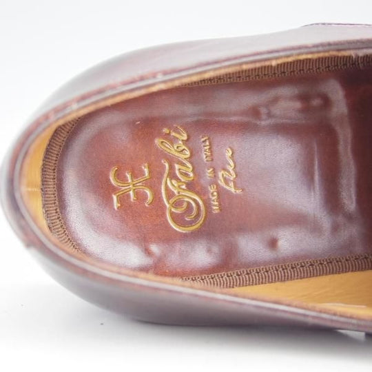 極美品★(伊)FABI/ファビ SIZE 6【定価8万円程度★伊勢丹メンズ取扱/ボロネーゼ製法】8354/オックスフォードシューズ/カーフ/赤茶★e925