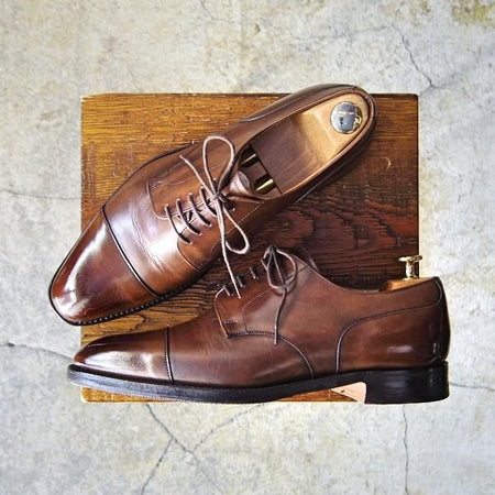 極上★(英)チーニー 7F【★(英)ポールスミス別注/ストレートチップ】3888ラスト/カーフ/茶/メンズ/Paul Smith/CHEANEY★e927