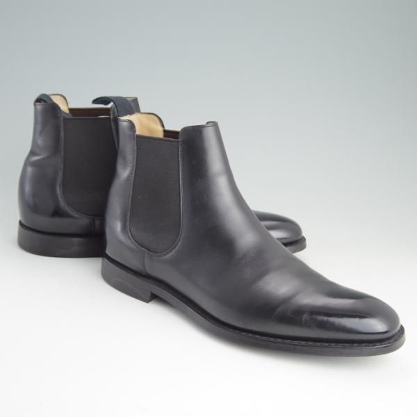 美品★チャーチ 70F/UK7【★サイドゴアブーツ/ELY】138ラスト/カーフ/黒/4都市ロゴ/メンズ/Church's★e928