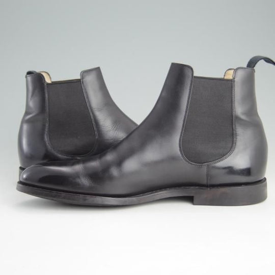 美品★チャーチ 70F/UK7【★サイドゴアブーツ/ELY】138ラスト/カーフ/黒/4都市ロゴ/メンズ/Church's★e928