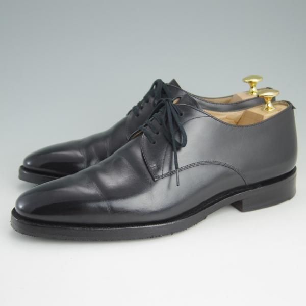 ★チャーチ 70F/UK7【貴重★002ラスト仕様/半カラス仕上げ】ALBERT/4都市ロゴ/Vフロント/プレーントゥ/カーフ/黒/メンズ/Church's★e929