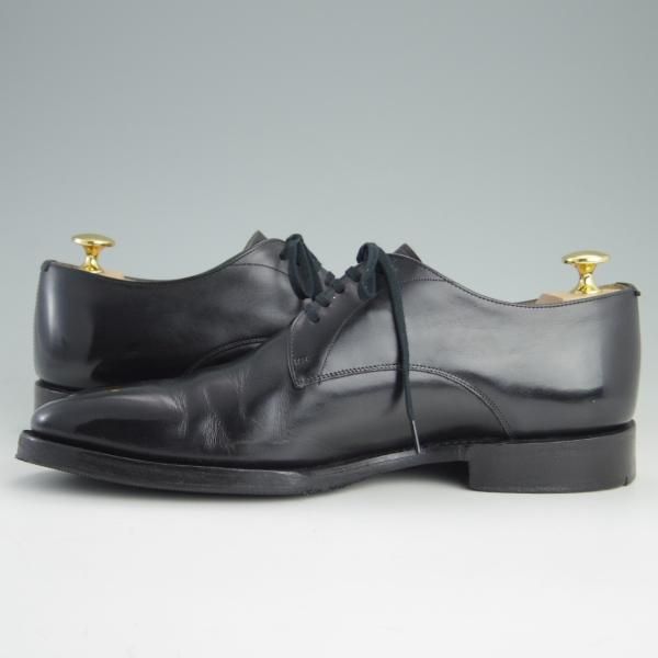 ★チャーチ 70F/UK7【貴重★002ラスト仕様/半カラス仕上げ】ALBERT/4都市ロゴ/Vフロント/プレーントゥ/カーフ/黒/メンズ/Church's★e929