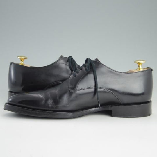 ★チャーチ 70F/UK7【貴重★002ラスト仕様/半カラス仕上げ】ALBERT/4都市ロゴ/Vフロント/プレーントゥ/カーフ/黒/メンズ/Church's★e929