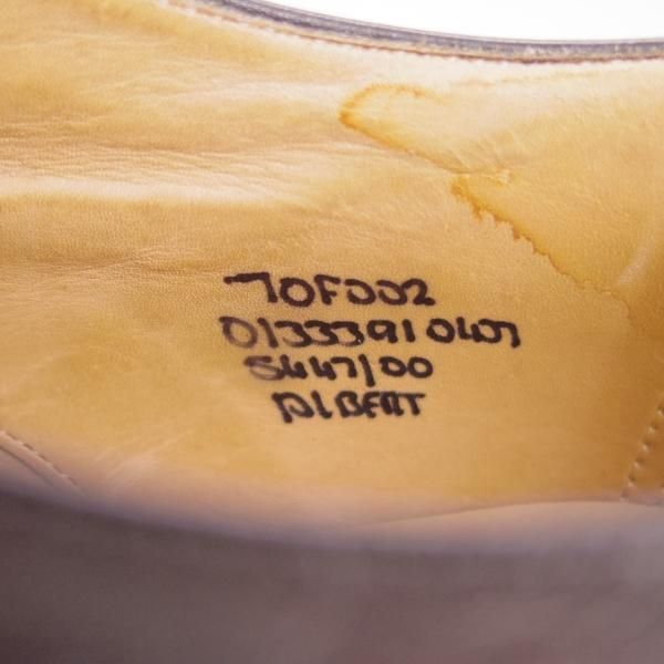 ★チャーチ 70F/UK7【貴重★002ラスト仕様/半カラス仕上げ】ALBERT/4都市ロゴ/Vフロント/プレーントゥ/カーフ/黒/メンズ/Church's★e929