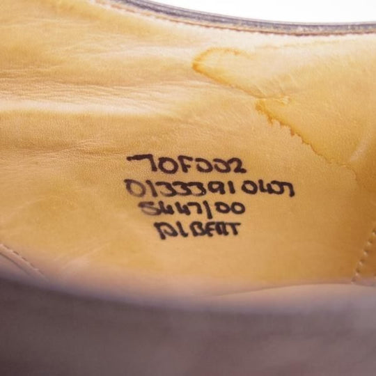 ★チャーチ 70F/UK7【貴重★002ラスト仕様/半カラス仕上げ】ALBERT/4都市ロゴ/Vフロント/プレーントゥ/カーフ/黒/メンズ/Church's★e929