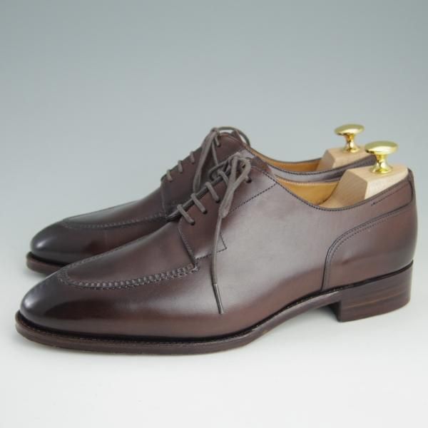 極美品★Perfetto/ペルフェット SIZE 6.5【定価￥56,100-★EG/ドーバー似寄モデル/スキンステッチ仕様】OCEANUS/Uチップ/カーフ★e930