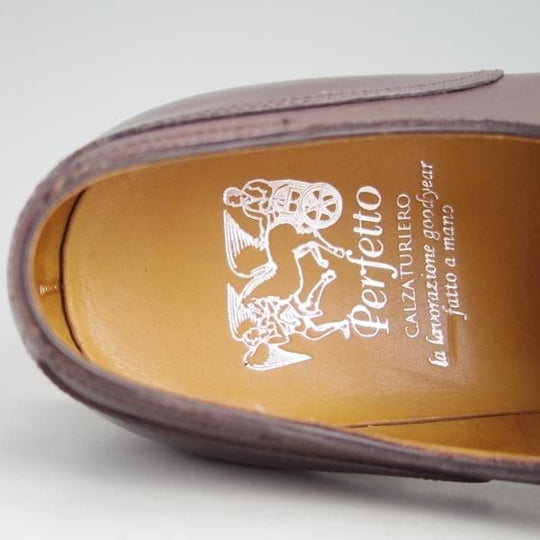 極美品★Perfetto/ペルフェット SIZE 6.5【定価￥56,100-★EG/ドーバー似寄モデル/スキンステッチ仕様】OCEANUS/Uチップ/カーフ★e930