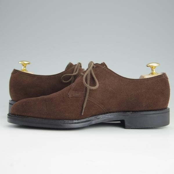 極上★ジョンロブ 5E【貴重★8695ラスト/PERRIER/ペリエ】プレーントゥ/Vフロント/スエード/濃茶/メンズ/JOHN LOBB★e933