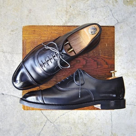 極上★(米)アレンエドモンズ 7.5D【定価￥75,900-★パークアベニュー/Park Avenue】ストレートチップ/カーフ/黒/ALLEN EDMONDS★e935