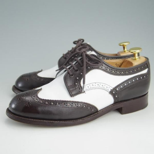 極上★トリッカーズ(レディース) SIZE 5【★カントリーシューズ/L5779】フルブローグ/カーフ/濃茶×白/短靴/Tricker's★e945