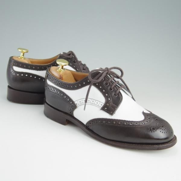極上★トリッカーズ(レディース) SIZE 5【★カントリーシューズ/L5779】フルブローグ/カーフ/濃茶×白/短靴/Tricker's★e945