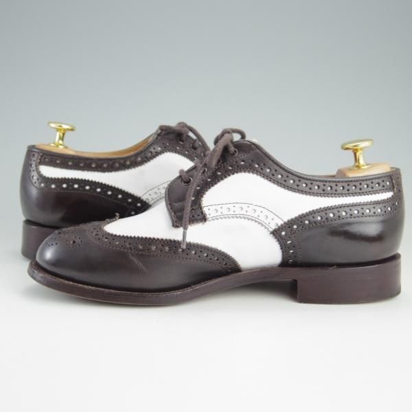 極上★トリッカーズ(レディース) SIZE 5【★カントリーシューズ/L5779】フルブローグ/カーフ/濃茶×白/短靴/Tricker's★e945