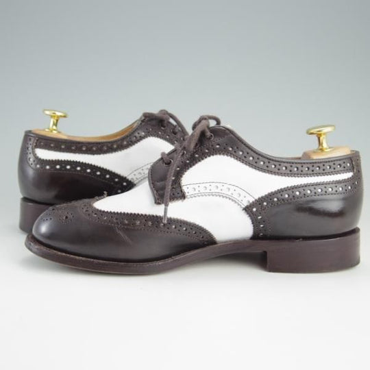 極上★トリッカーズ(レディース) SIZE 5【★カントリーシューズ/L5779】フルブローグ/カーフ/濃茶×白/短靴/Tricker's★e945