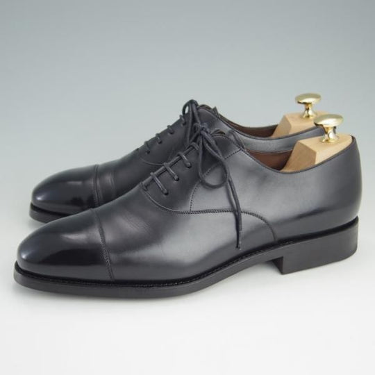 極美品★(スペイン製)カルミナ SIZE 6【★ストレートチップ/80665】FILADELFIAラスト/カーフ/黒/CARMINA★e946