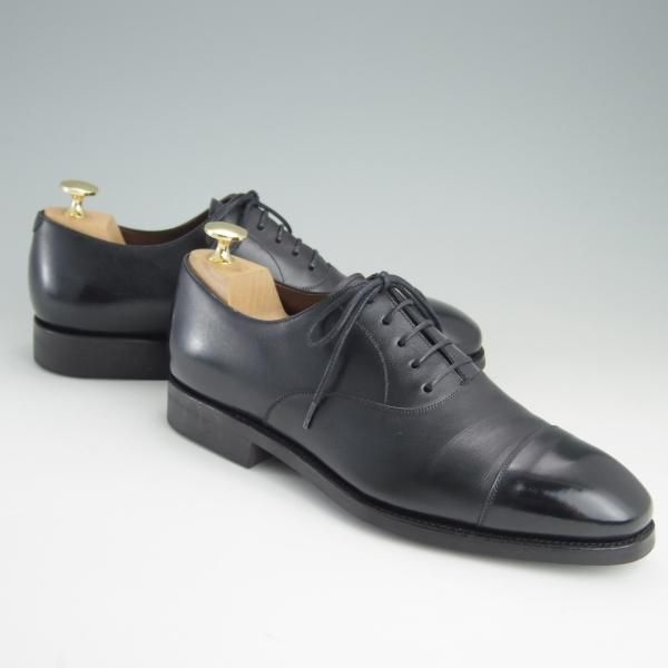 極美品★(スペイン製)カルミナ SIZE 6【★ストレートチップ/80665】FILADELFIAラスト/カーフ/黒/CARMINA★e946