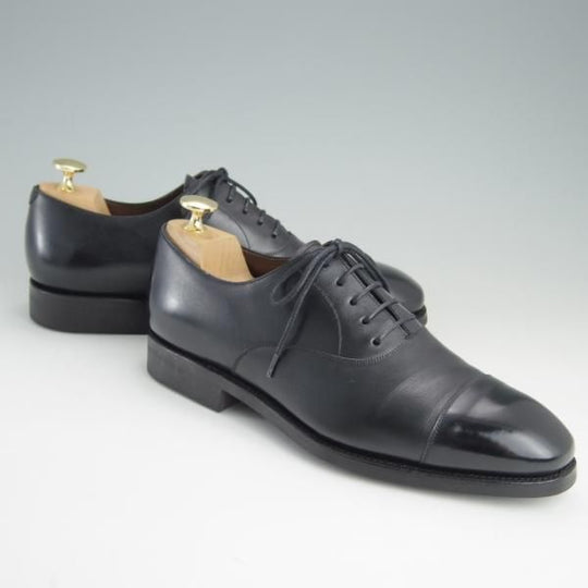 極美品★(スペイン製)カルミナ SIZE 6【★ストレートチップ/80665】FILADELFIAラスト/カーフ/黒/CARMINA★e946