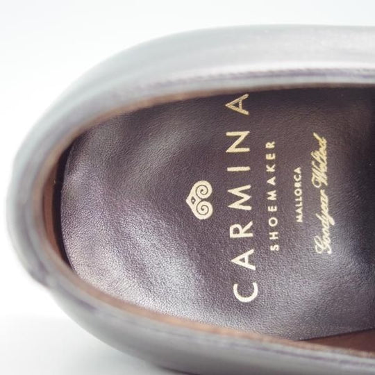 極美品★(スペイン製)カルミナ SIZE 6【★ストレートチップ/80665】FILADELFIAラスト/カーフ/黒/CARMINA★e946