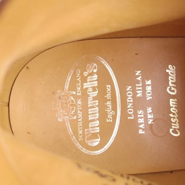 極上★チャーチ 70G/UK7【貴重★100ラスト/CARLISLE】4都市ロゴ/チャッカブーツ/スエード/茶/メンズ/Church's★e947