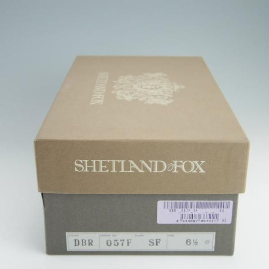 極美品★シェットランドフォックス SIZE 6.5【定価￥57,200-★DUKEシリーズ/057F】ホールカット/カーフ/濃茶/Shetlandfox★e949