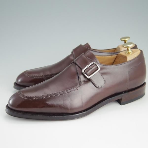 極美品★シェットランドフォックス SIZE 7【グッドイヤーウェルテッド製法★モンクストラップ/023F】カーフ/濃茶/Shetlandfox★e950