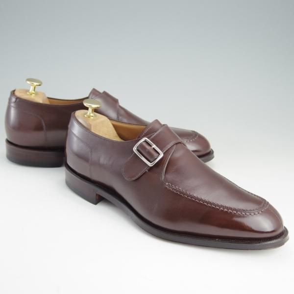 極美品★シェットランドフォックス SIZE 7【グッドイヤーウェルテッド製法★モンクストラップ/023F】カーフ/濃茶/Shetlandfox★e950
