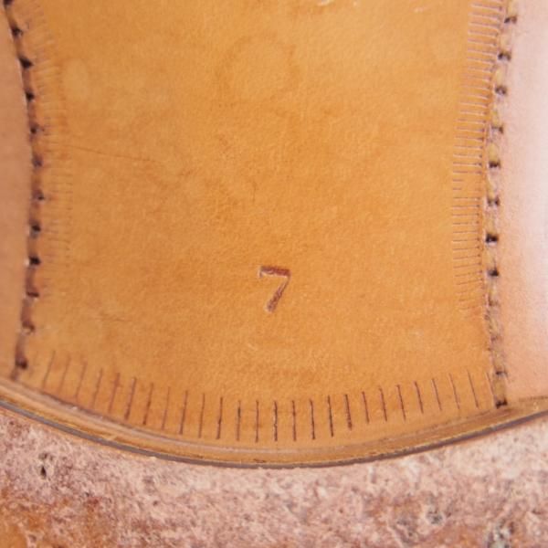 極美品★トレーディングポスト SIZE 7【定価￥70,000-★MEN'S CLUBモデル/(仏)アノネイ社】カーフ/赤茶/メンズ/Trading Post★e951