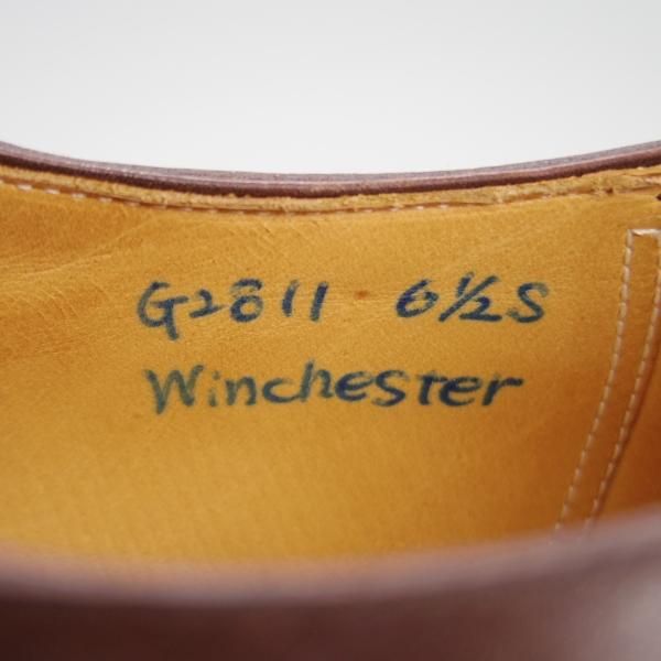 ほぼ未使用★ホール&マークス SIZE 6.5【定価10万〜15万円程度★サイドモンク/Winchester】カーフ/濃茶/メンズ/Hall&marks★e952