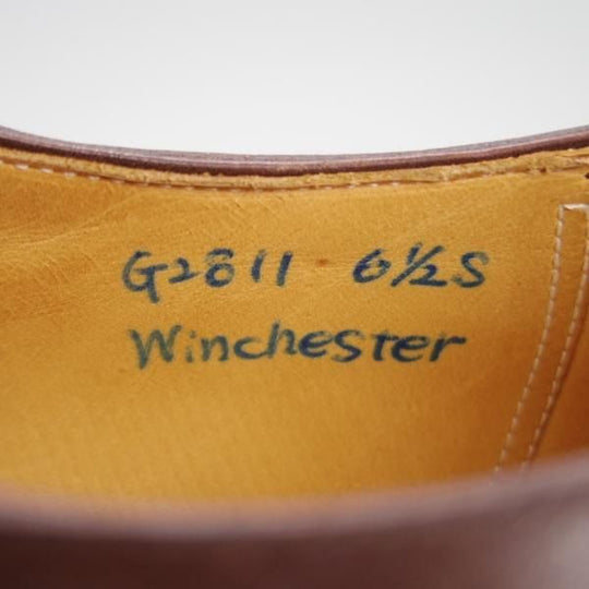 ほぼ未使用★ホール&マークス SIZE 6.5【定価10万〜15万円程度★サイドモンク/Winchester】カーフ/濃茶/メンズ/Hall&marks★e952